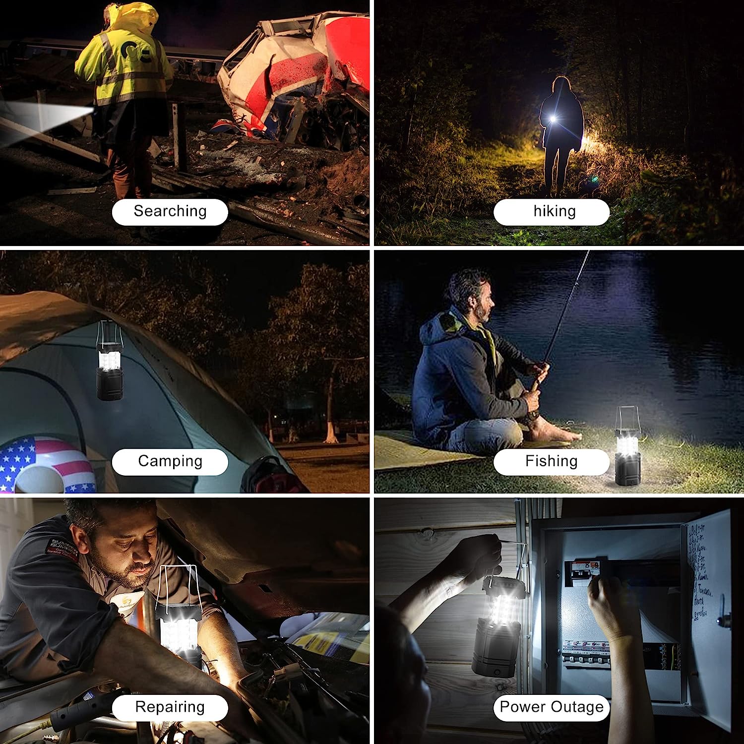 Hand Crank Camping Lantern Flashlight Solar Powered Review Emergency