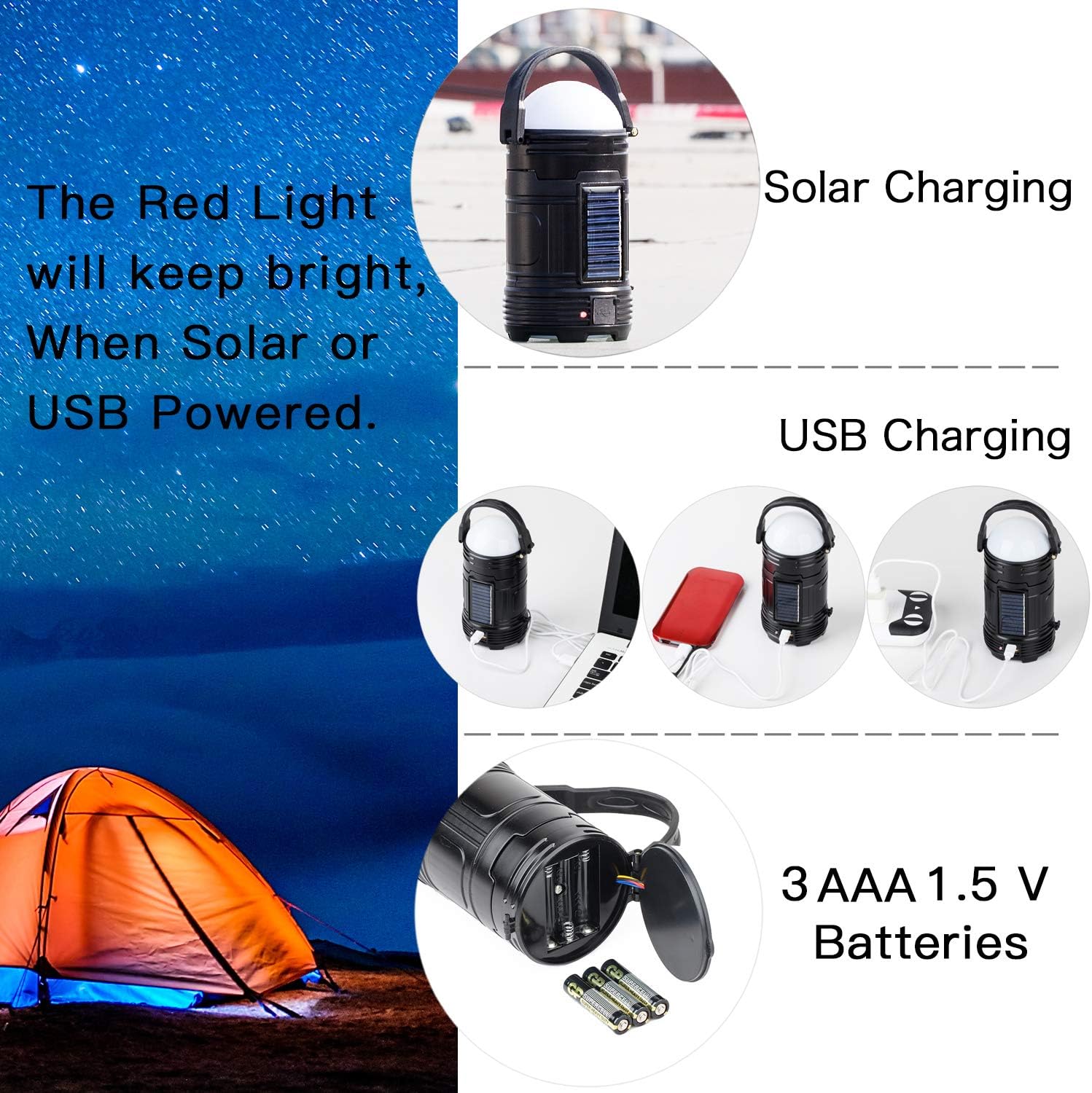 TANSOREN Camping Lantern Review Emergency Solar Chargers