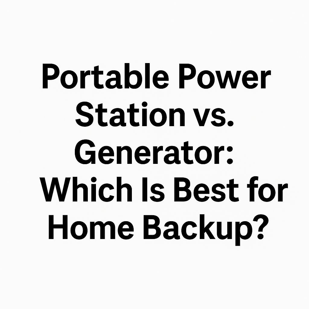 Portable Power Station vs. Generator Which Is Best for Home Backup