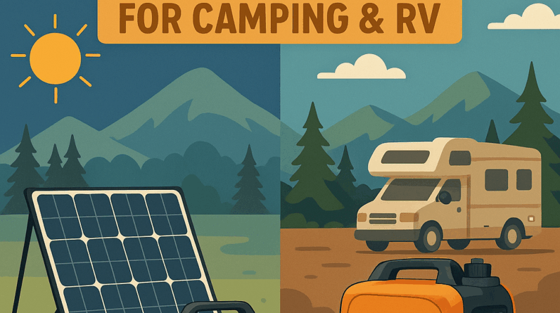 Solar Power Station vs Inverter Generator for Camping & RV
