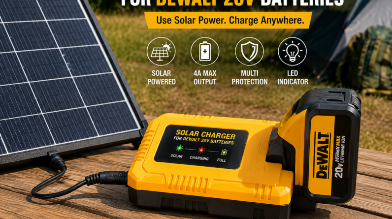 Solar Charger for DEWALT 20V Batteries
